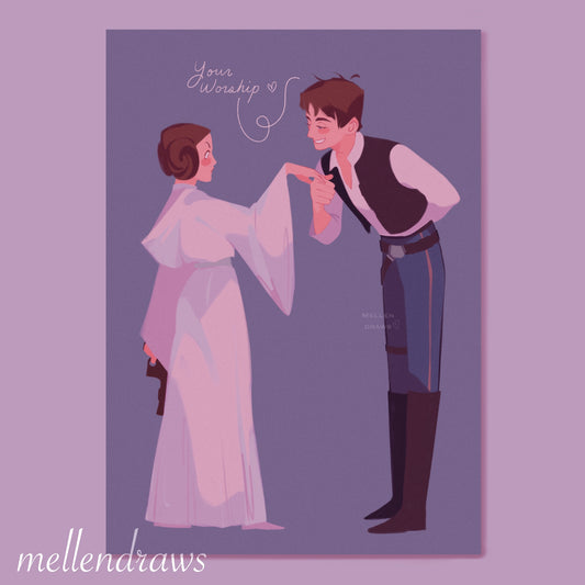 The Princess and The Scoundrel: A Han and Leia Inspired Print
